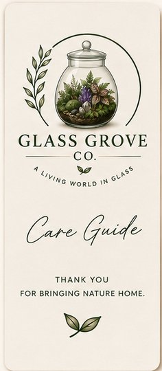 Glass Grove Co. care guide card